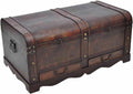 Wooden Storage Trunk with Hinged Lid Q3952