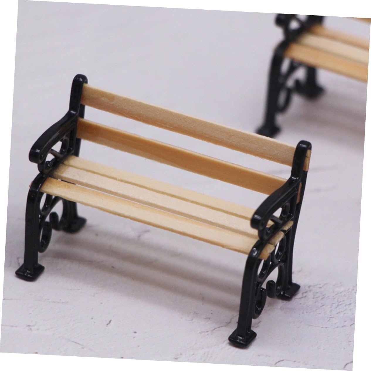 3pcs Mini Park Bench Doll Furniture Miniature Garden Decor K226752