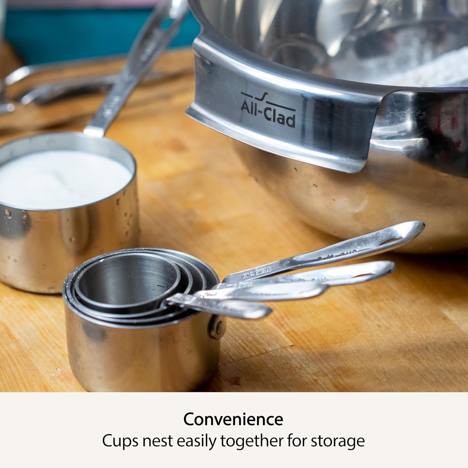 5 Piece Stainless Steel Measuring Cup Set Q6510