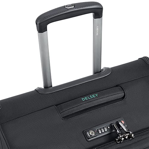Black Softside Expandable Luggage with Spinner Wheels, Carry on 20 Inch I463