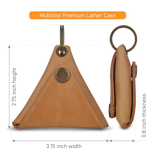 Vintage Brown Leather Keychain Coin Purse M329257
