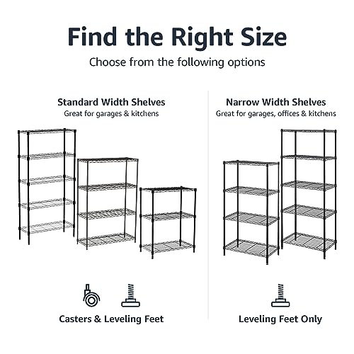 3-Shelf Adjustable Heavy Duty Steel Wire Rack Storage Shelving, Chrome M3299