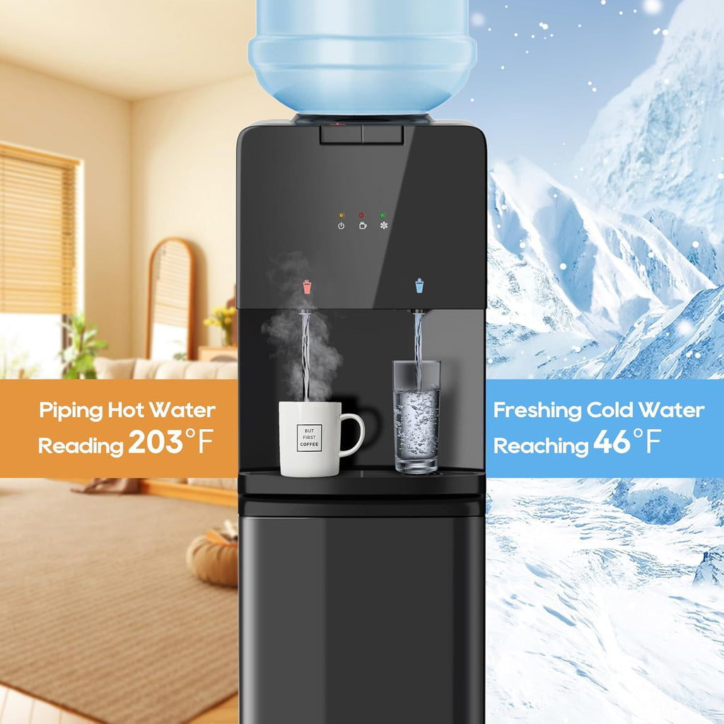 3 Temperatures Top Loading Water Dispenser with Storage Cabinet N28966