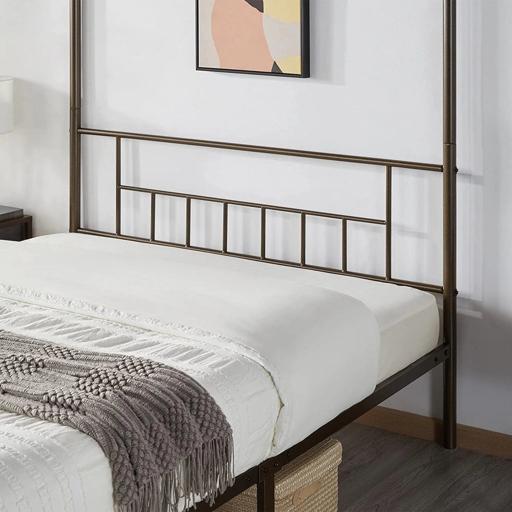 Queen Bronze Metal Canopy Bed Frame N6367