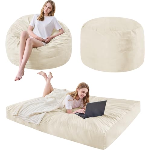 Charcoal Bean Bag Chair with Micro Fiber Cover W42744