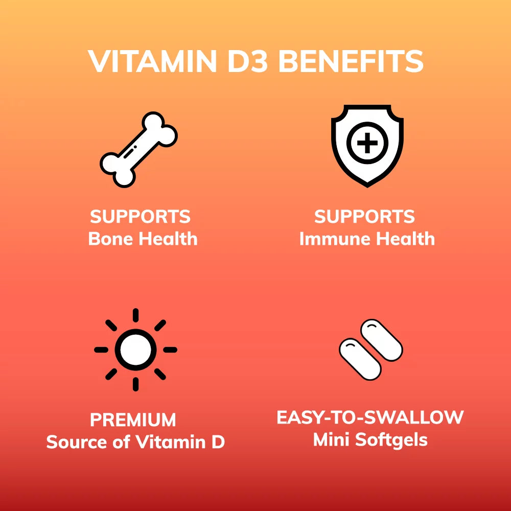 Halal Vitamin D3 5000 IU, 180 Softgels G17390