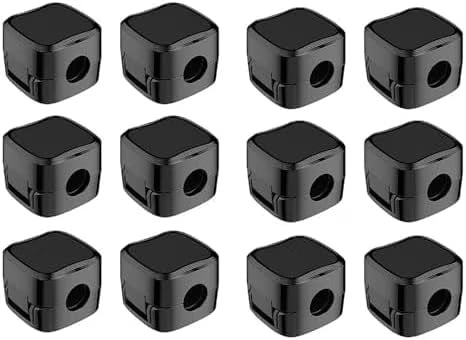 12 Pack Black Self Adhesive Magnetic Cable Clips Cord Organizer M99366