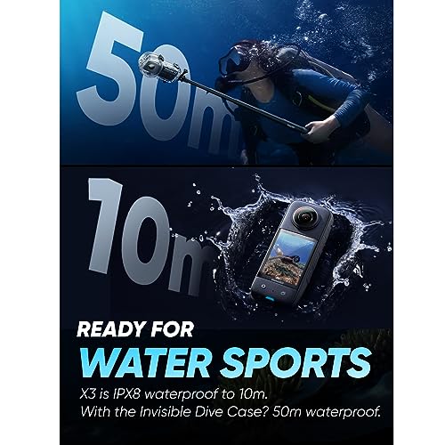Waterproof 360 Action Camera with 48MP Sensors, 5.7K 360 Video Q636848