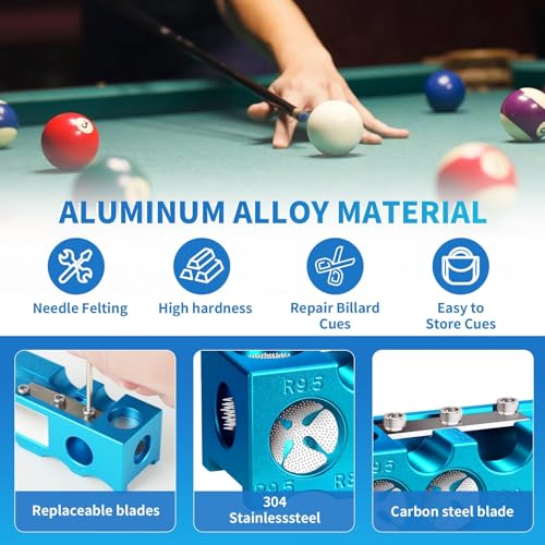 11-in-1 Aluminum Alloy Pool Cue Tip Shaper J35708