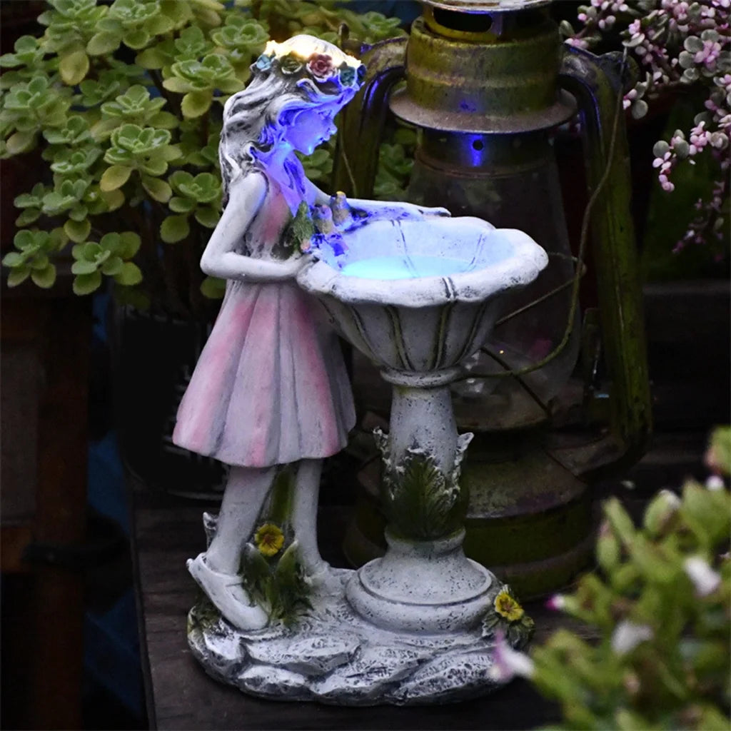 Large Resin Sculpture LED Light Garden Statue F798