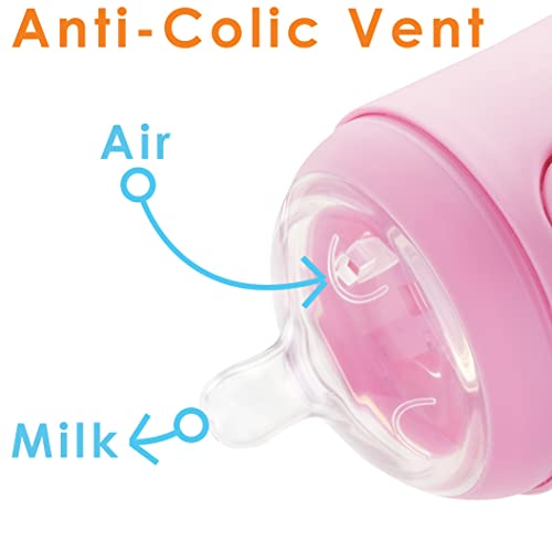 5 oz Pink Anti-Colic Baby Bottles, 3-Pack E883488