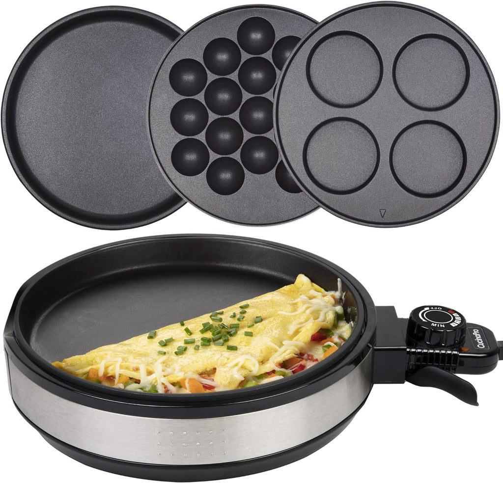 Electric Appliance with Temp Control, 3 Interchangeable Skillets R423681