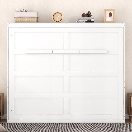 Full Size White Murphy Bed Cabinet Q428600