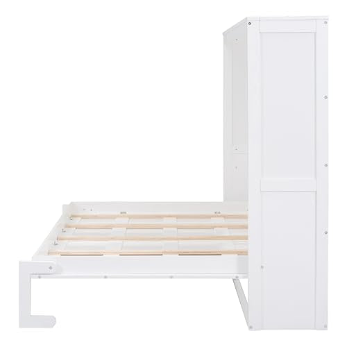 Full Size White Murphy Bed Cabinet Q428600