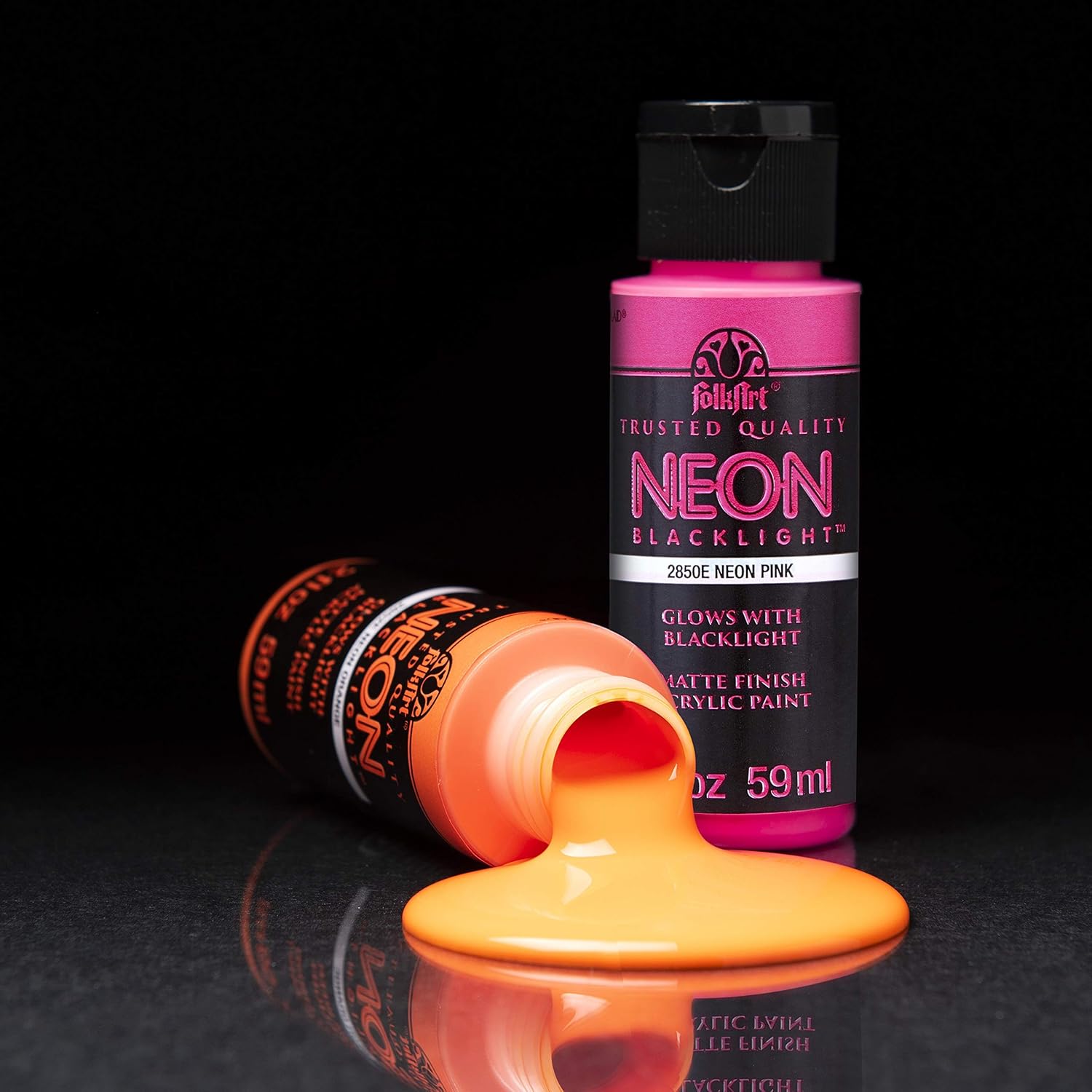 Neon Glow Acrylic Paint Set, 2 oz N79266