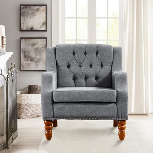 Beige Set of 2 Upholstered Wingback Armchair S466