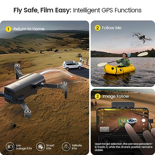 GPS Drone with 4K UHD Camera, Foldable FPV RC Quadcopter with Brushless Motor N3104