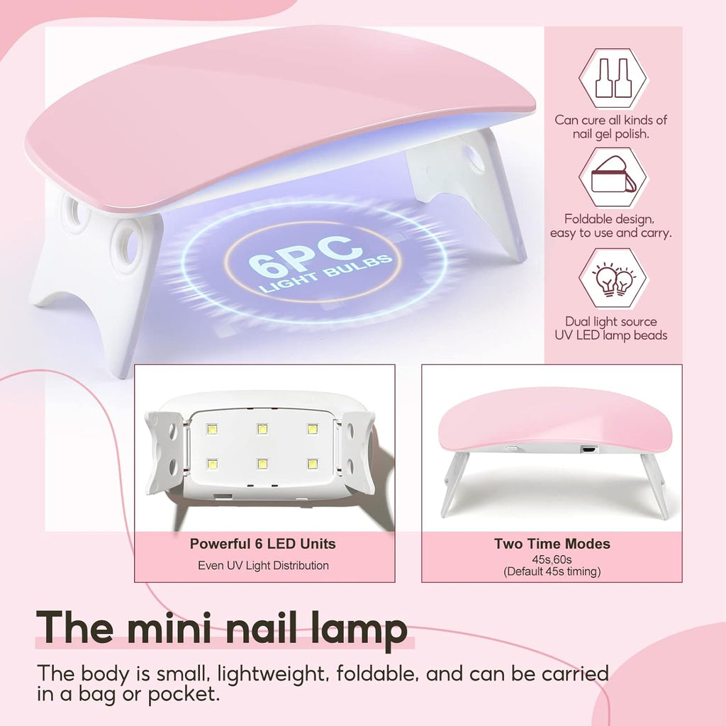 45pcs Acrylic Nail Kit with Drill and UV Light I5763