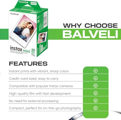 INSTAX Mini Instant Film 2 Pack = 20 Sheets (White) A677