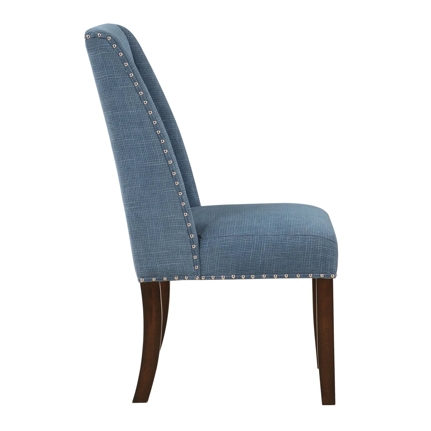 Brown and Blue Transitional Accent Dining Chair Set of Two F2676