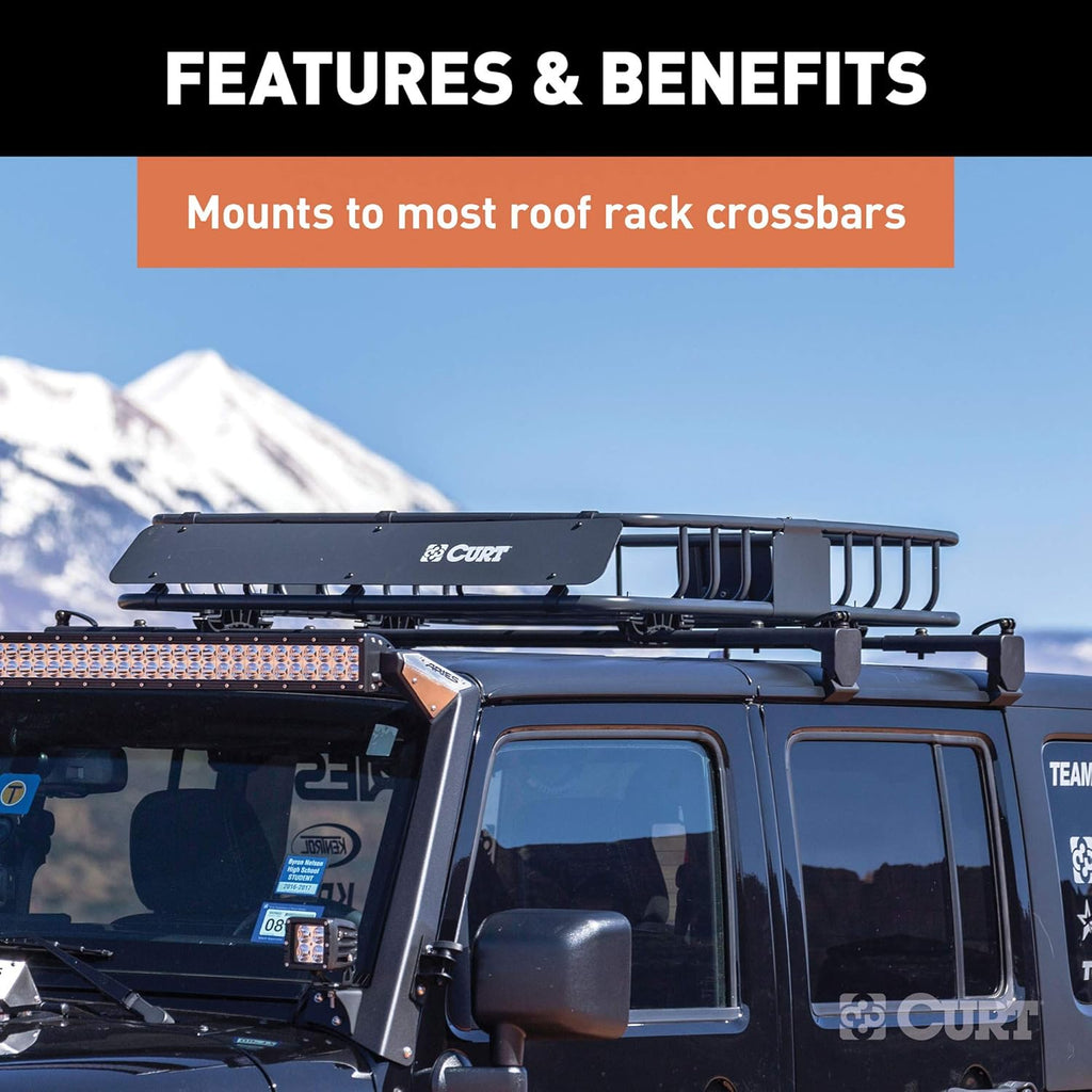 Black Steel Roof Rack Cargo Carrier A146655