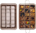 Non Stick Carbon Steel Brownie Pan with Built-in Slicer D342