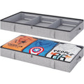 Grey 2 Pack Under Bed Storage Containers with Dividers M7316