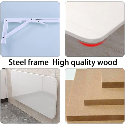 Drop-Leaf Table Wall Mounted Folding Workbench Floating Desk Folding Dining Table Fold Down Desk Wall Table D8313