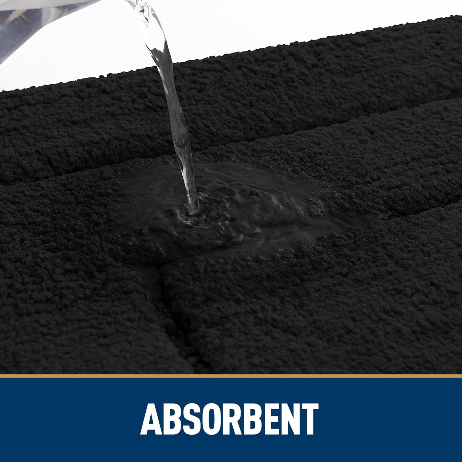 Black Low-Profile Door Mat 30x20 Inches I4966