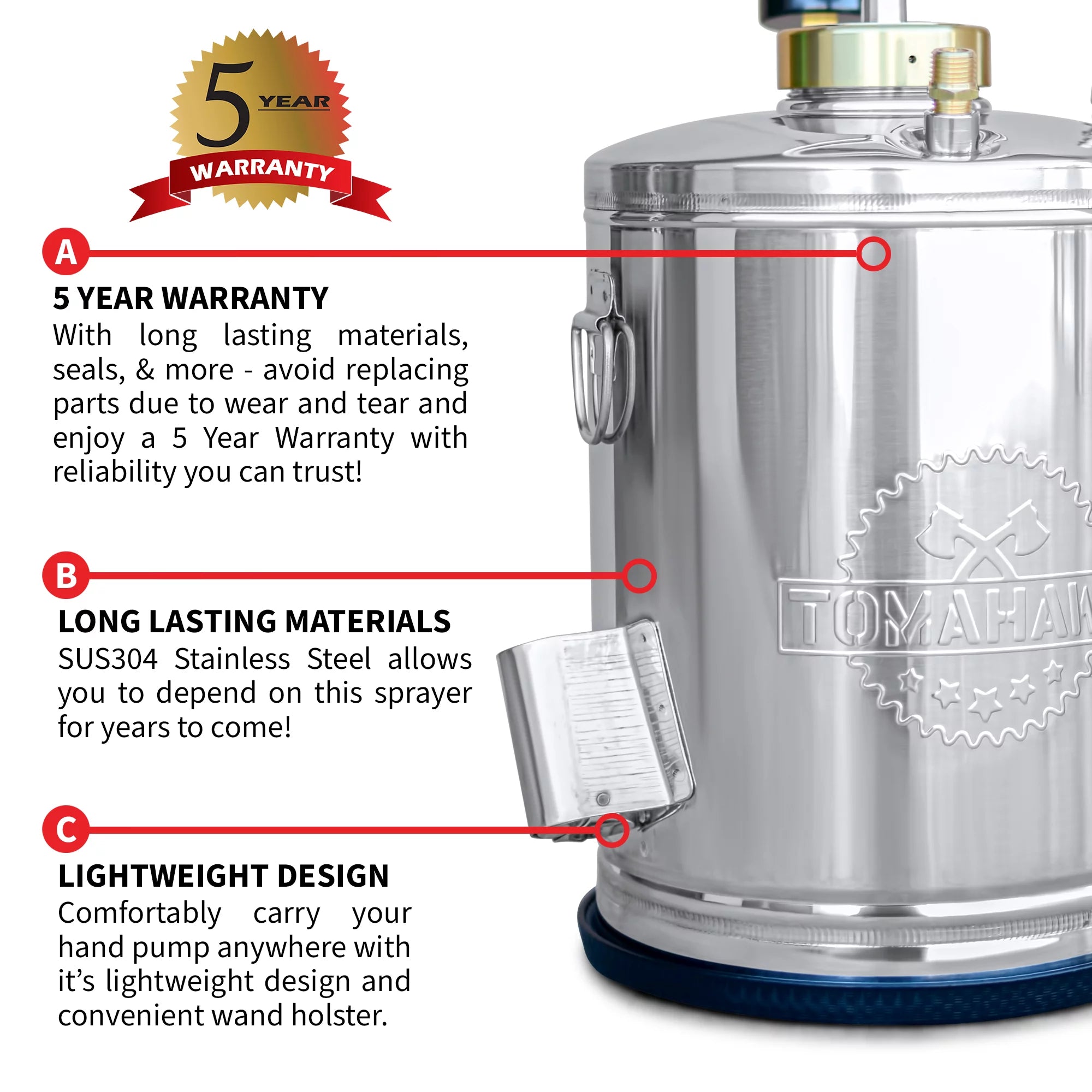 1 Gallon Stainless Steel Sprayer with 20" Wand I104