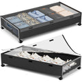 Black 2 Pack Rolling Under Bed Storage Drawer X65099