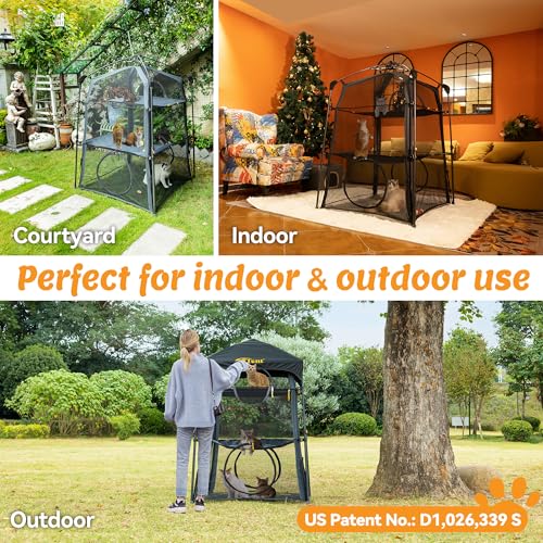 3 Tier Portable Cat Enclosure Tent Q874