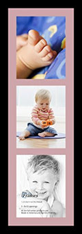 Collage Photo Frame Single Mat with 3-8x10 Openings Satin Black Frame T299289