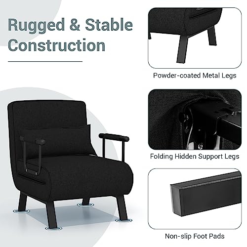 4-in-1 Folding Sofa Bed with Removable Pillow D52857