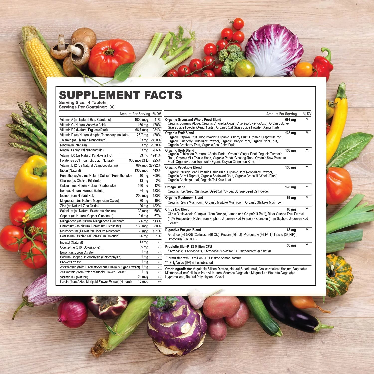 120 Tablets Vegan Multivitamin for Men C353