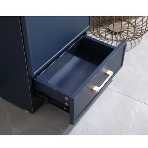 Blue 1 Door 1 Drawer Bathroom Vanity with Sink N396