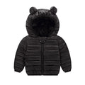Black Hooded Windproof Coat F1194