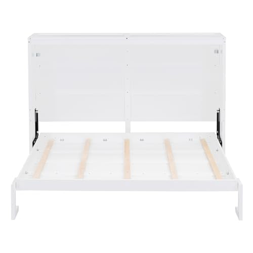 Full Size White Murphy Bed Cabinet Q428600
