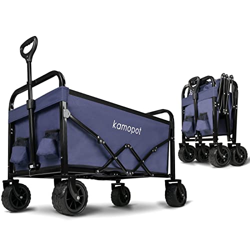 Collapsible Wagon Cart with Cupholders (Black) Q836