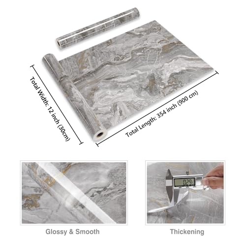 Glossy Beige Silver Marble Self Adhesive Vinyl Roll Wallpaper Q507997
