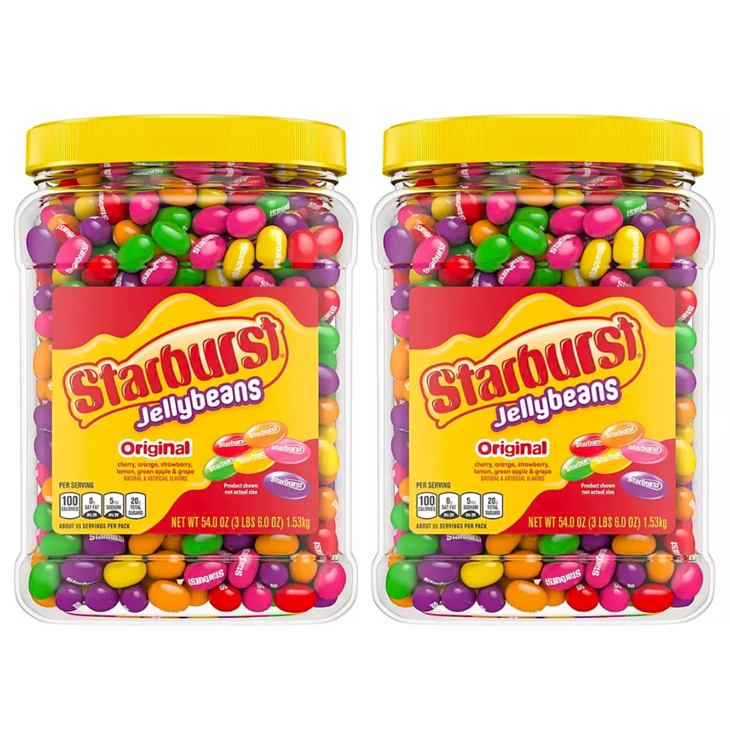 54 Ounce Original Fruit Flavors Jelly Beans Candy Bulk Jar C392084