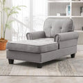 Dark Gray Linen Chaise Sofa Bed C274652