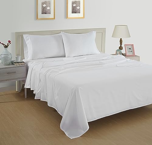 100% Organic Cotton Queen Size White Sheets 8 Pc Y81496