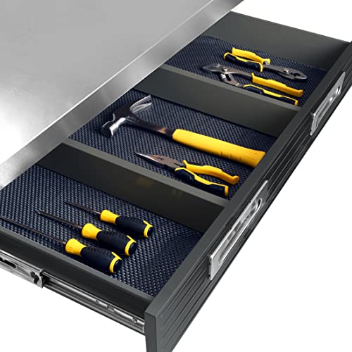 Heavy Duty Commercial Lighted Workcenter with Pegboard, 500 lbs. Weight Capacity, Stainless Steel Top, 48" W x 24" D x 65.5" H R360