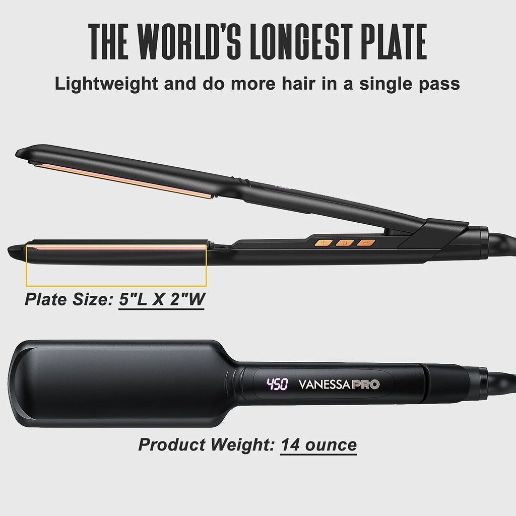 100% Pure Titanium Wide Flat Iron (2-inch) H584064
