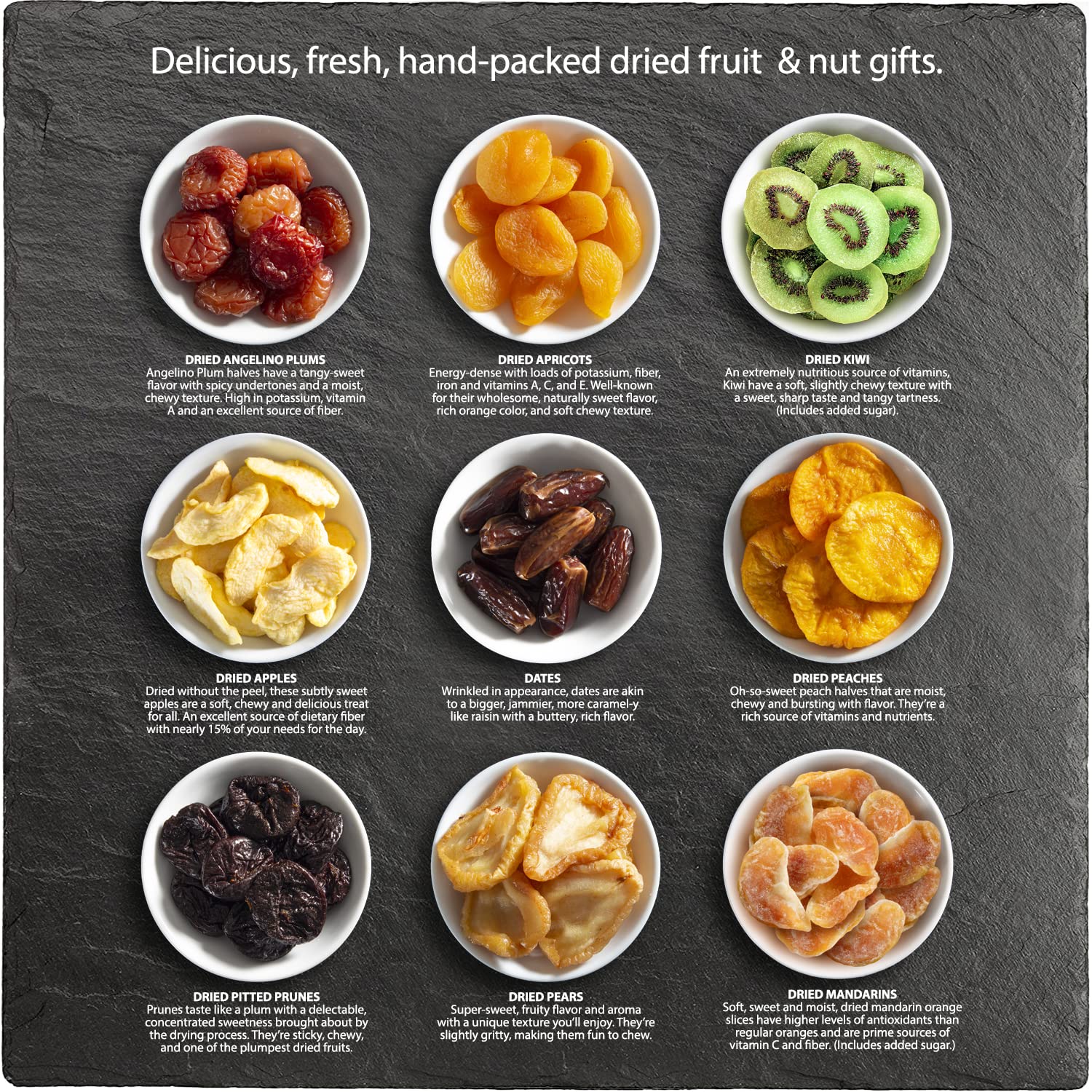 Dried Fruit Deluxe Tray Basket Arrangement H19088