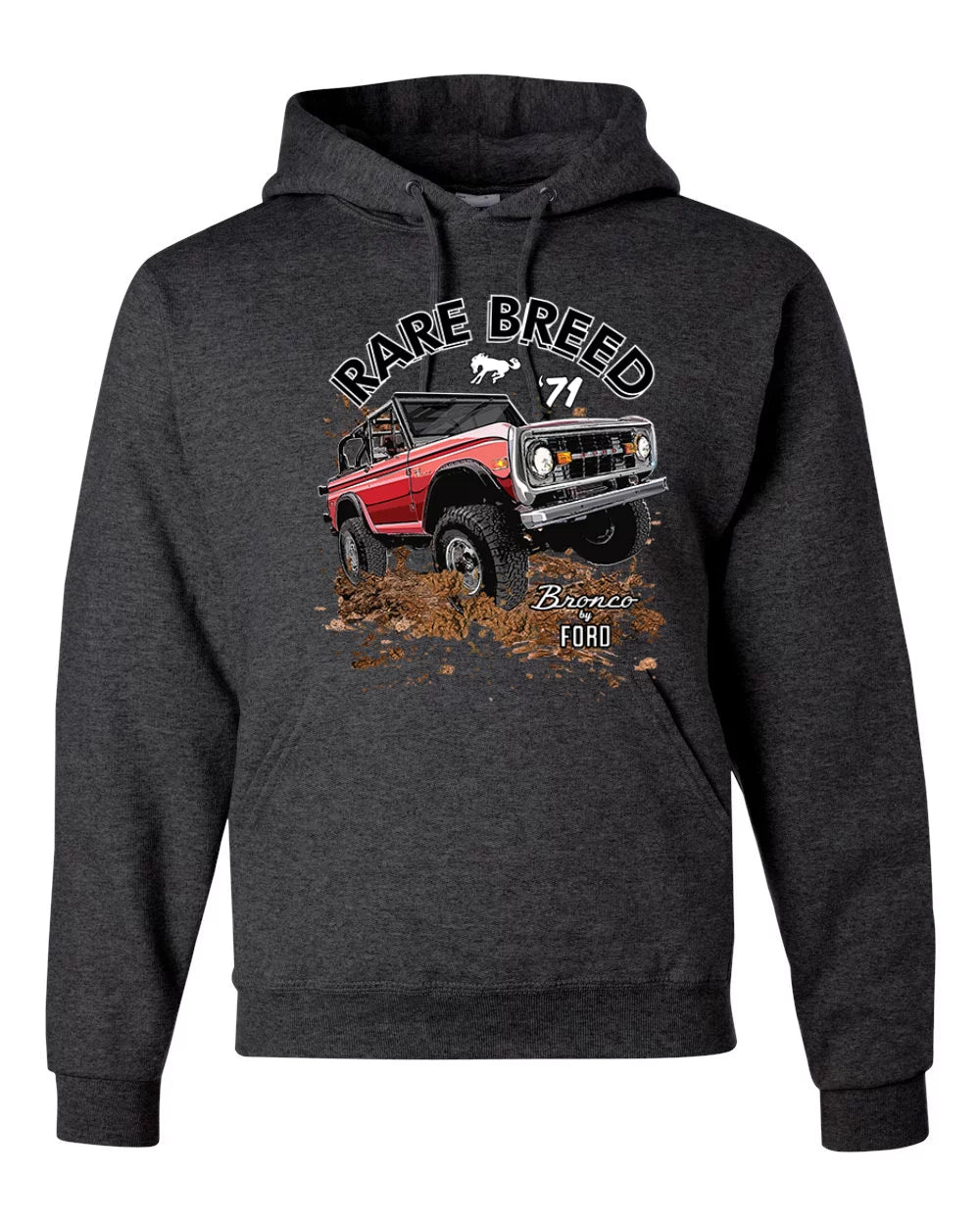 Heather Black Graphic Hoodie M348