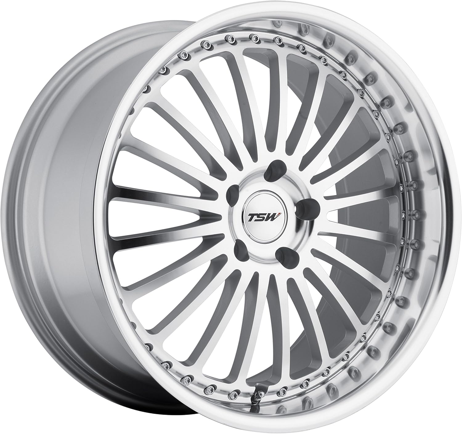Silver Wheel with Machined Lip 18x8 J574244