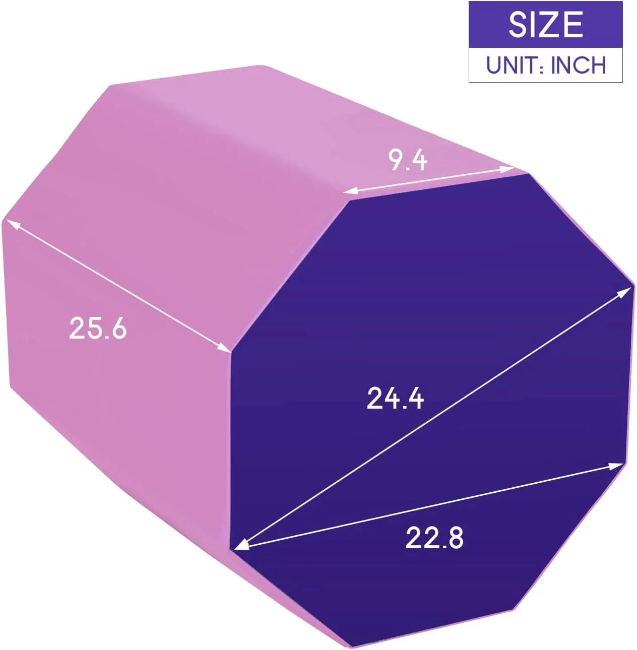 Pink Octagon Tumbling Mat 24.4" x 25.6" R453
