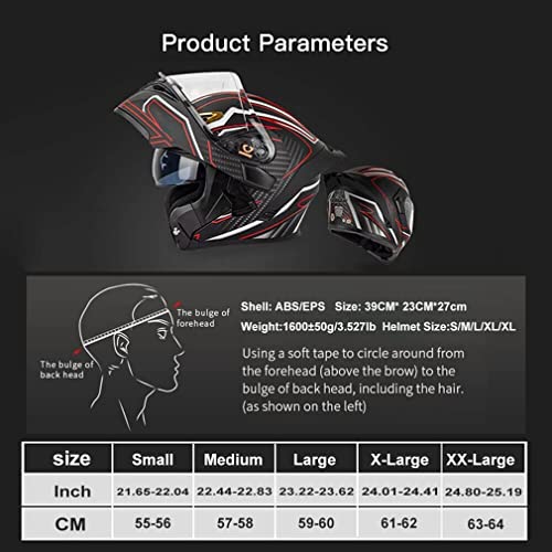 DOT Approved Motorcycle Modular Bluetooth Full Face Helmet B191979